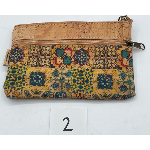 Portugal Cork Small Wallet Coin Purse Card Holder Tile Print CHOOSE PATTERN - Picture 8 of 12